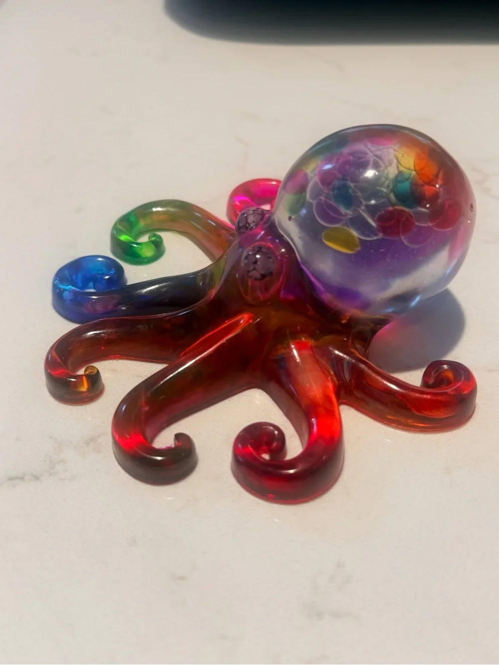 Multicolor Resin  Octopus Sculpture - Decorative Home Accent